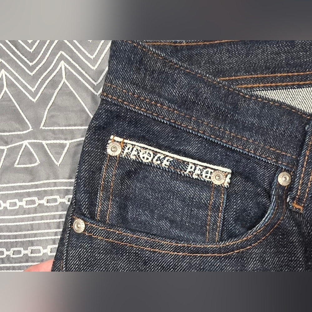 Naked & Famous Love And Peace Selvedge Straight Leg Men's Jeans Size 30 - Picture 8 of 10